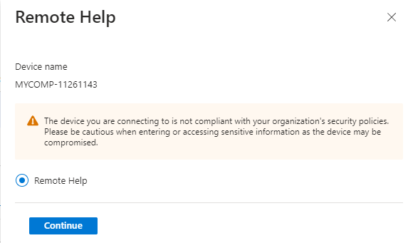 Remote Help in Intune